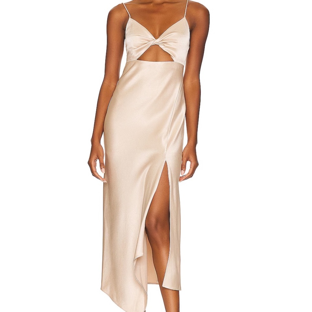 NWT ALICE + OLIVIA Harmony Asymmetrical Midi Dress - Size 0